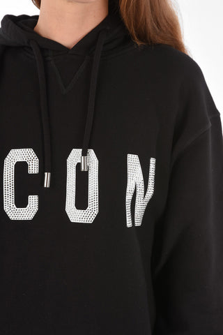 rhinestone detail COOL FIT Hoodie