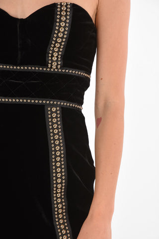 COUTURE Studded YOU ARE A QUEEN Velour Sheath Dress