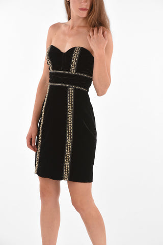 COUTURE Studded YOU ARE A QUEEN Velour Sheath Dress