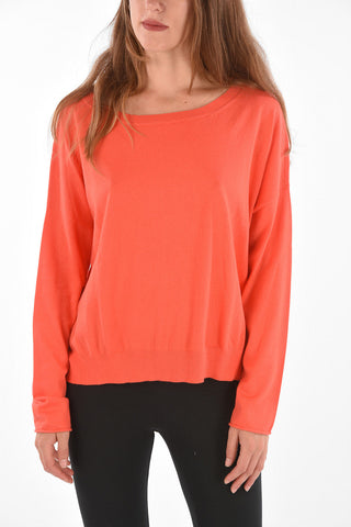 Maglia a Tinta Unita in Cotone e Cashmere