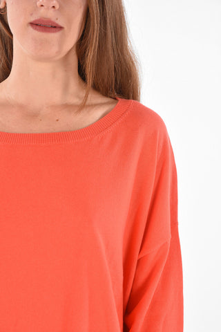 Maglia a Tinta Unita in Cotone e Cashmere