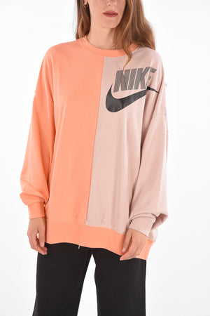 Oversized Crewneck Sweatshirt with Logo Print
