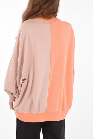 Oversized Crewneck Sweatshirt with Logo Print