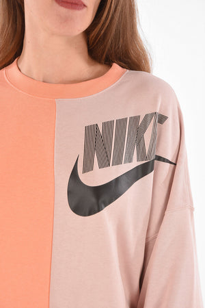 Oversized Crewneck Sweatshirt with Logo Print