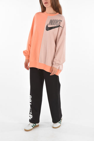 Oversized Crewneck Sweatshirt with Logo Print