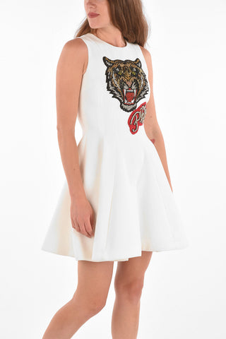 COUTURE Front Embroidered KAREL BISHOP Flared Dress