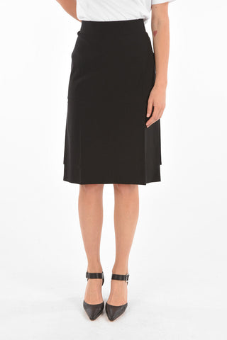 Asymmetric below knee  pencil skirt
