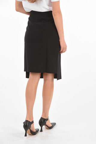 Asymmetric below knee  pencil skirt