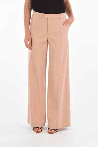 solid color wide leg pants with belt loops
