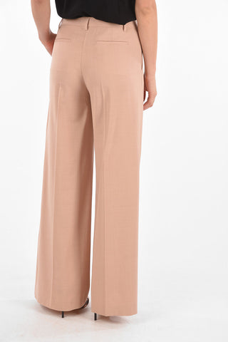 solid color wide leg pants with belt loops