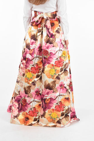 COUTURE Maxi Gonna Svasata KARAMEL con Applicazioni