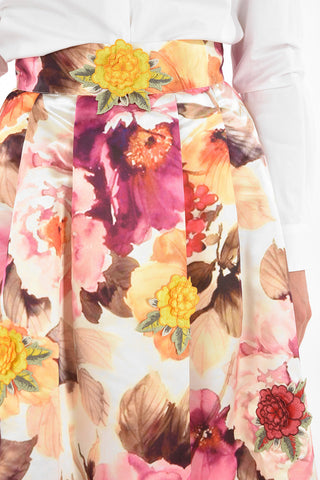 COUTURE Maxi Gonna Svasata KARAMEL con Applicazioni