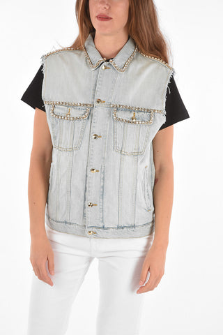 COUTURE Embroidered Back MIAMOR Denim Vest