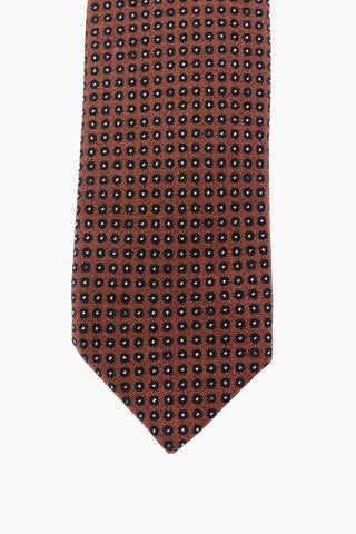 CC COLLECTION polka dots wool and silk tie