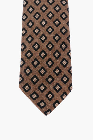 CC COLLECTION geometric patterned wool tie