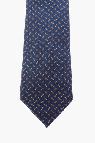 patterned silk tie