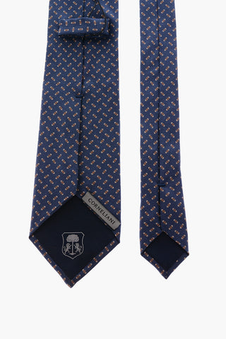 patterned silk tie