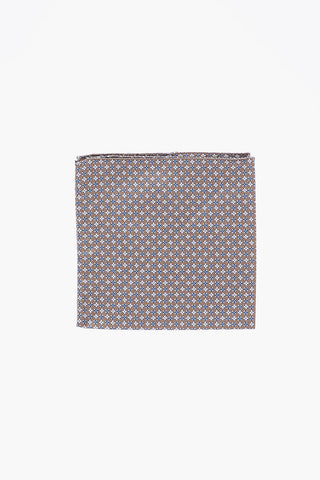 calico patterned silk pocket square