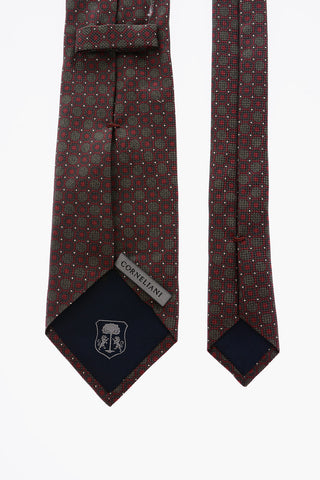 polka dots silk tie