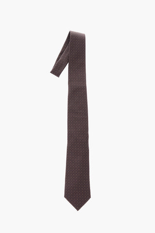 pin dots silk tie
