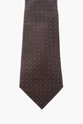 pin dots silk tie