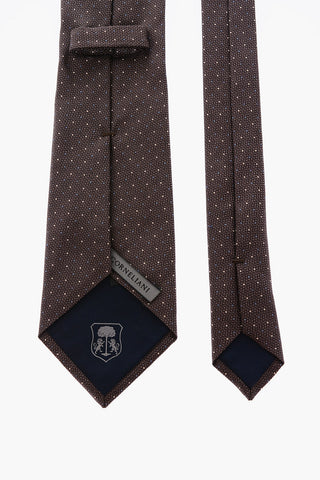 pin dots silk tie