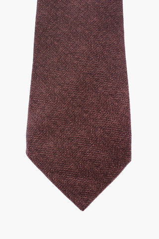 wool and silk Herringbone tie
