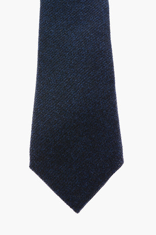 solid color wool and silk tie