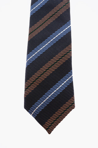 regimental striped kipper tie