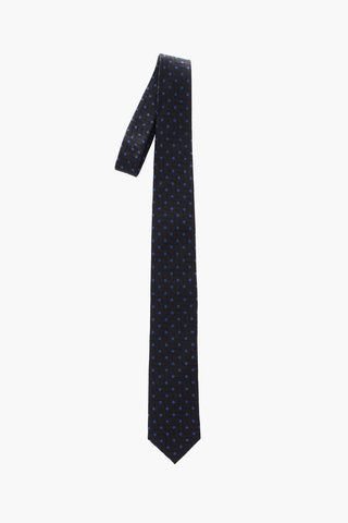 polka dots silk tie