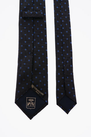 polka dots silk tie