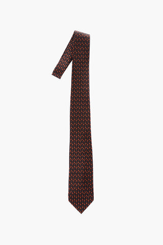 printed silk kipper tie