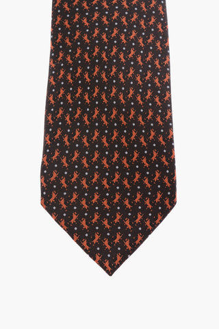 printed silk kipper tie