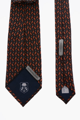 printed silk kipper tie