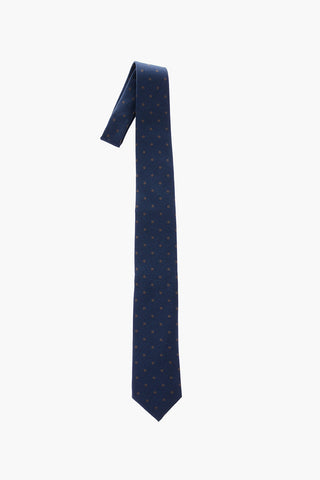 polka dots silk tie