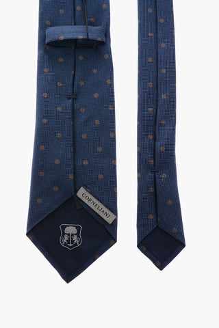 polka dots silk tie