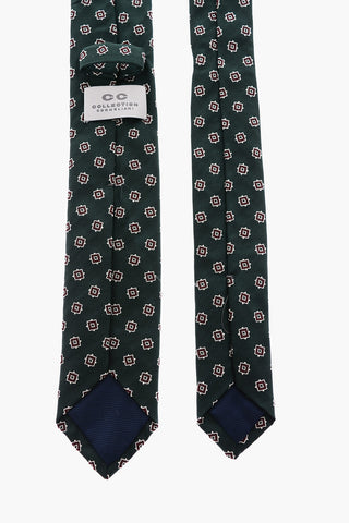 CC COLLECTION cravatta a fantasia geometrica in seta