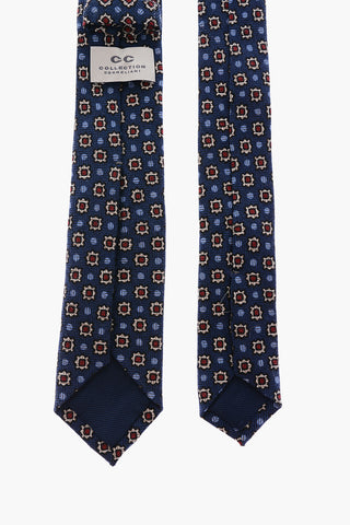 printed wool and silk tie