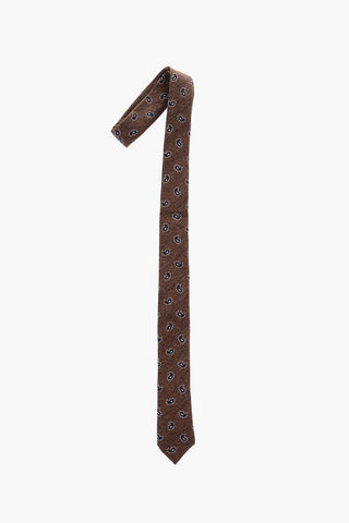 CC COLLECTION paisley patterned silk and cotton tie