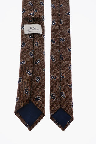 CC COLLECTION paisley patterned silk and cotton tie