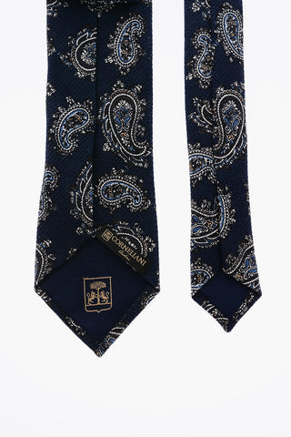 Paisley patterned wool and silk tie