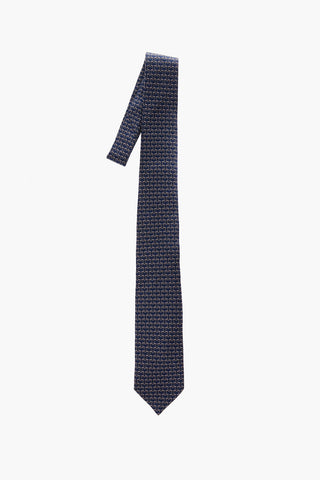 patterned silk tie