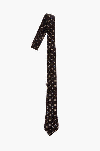 embroidered wool tie