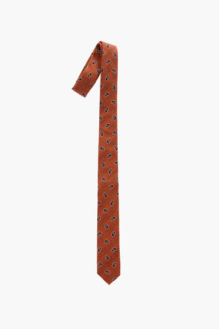 CC COLLECTION Paisley patterned solid color tie