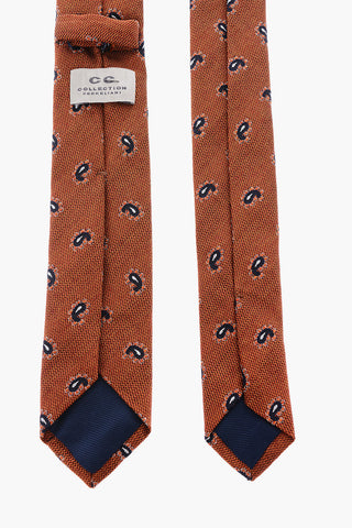 CC COLLECTION Paisley patterned solid color tie