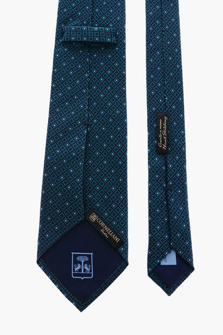 cravatta traditional in seta con fantasia geometrica