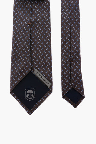 patterned silk tie