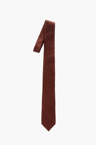 chevron patterned silk tie