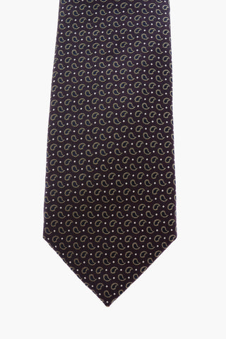 Cravatta in Satin con Motivo Paisley