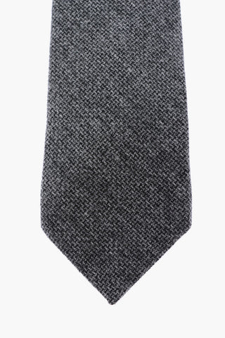 solid color wool and silk tie